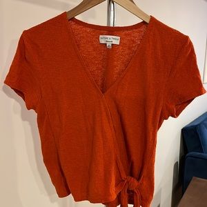 Madewell gauze tie top